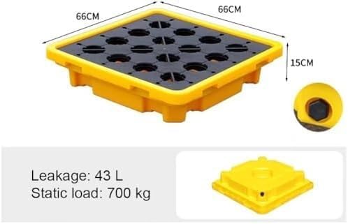 Bac de récupération de fûts modulaire avec grille d'évacuation
