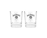 jack tumbler Gastronomiequalität 2 Stück Jack Daniels Whisky Tumbler - original Gläser 2cl/4cl Set