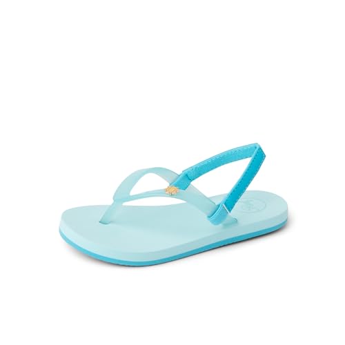 REEF Toddler/Little Kid Charming Flip Flop, Super Lightweight and Soft Footbed, Thin Strap Beach Sandal with Backstrap, Capri, 7