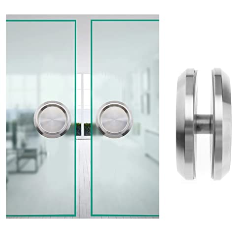 Glass Door Handle Stainless Steel Recessed Sliding Door Pull Handles Circular Sliding Door Handle for Bifold Doors Cabinets Sliding Doors Silver 68mm - Image 4