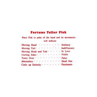 Loftus International 144 Fortune Teller Wunderfisch – Fortune Telling Fish Neuheit Artikel