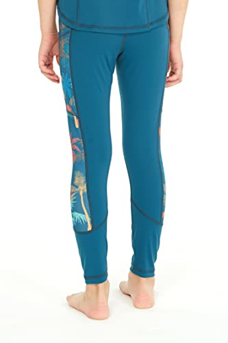 Girl's Hawaiian Athletic Sportswear Leggings with Pockets Side Floral in Floral Patterns2