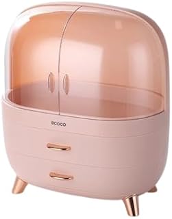 منظم مكياج وأدوات تجميل من Next Store، صندوق تخزين بلاستيكي محمول بأدراج متعددة، مثالي للمنزل والمكتب، يزيد من أناقة وترتيب مساحتك. (بينك)