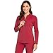 M&M SCRUBS Women's Ultra Soft Front Zip Warm-Up Scrub Jacket (Red, Small)