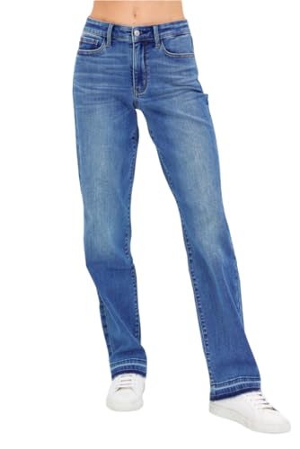 Judy Blue Mid Rise Release Hem Jeans