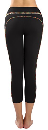 Sugar Pocket Womens Outdoor Capris Fitness Tights Leggings Walking Running Yoga Pants L