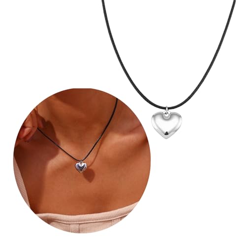 Heart Pendant Necklaces Chain Necklaces Alloy Adjustable Rope Necklace Neck Jewelry for Fashion Lover2