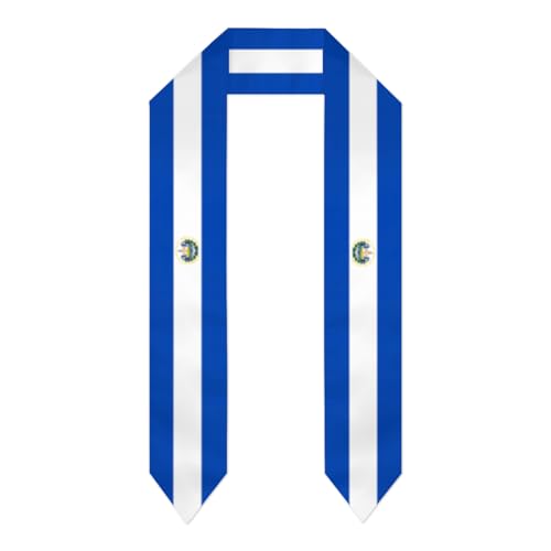 Salvadorean flag College Graduation Stole Double Sided Shawl Class of Graduates Thickened Sash Scarf for High School and Honor Commencement