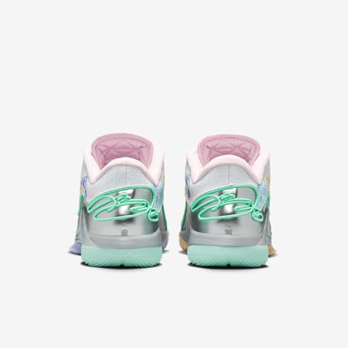 Nike Lebron XXII Currency Basketball Shoes (FZ1097-100, White/Green Glow/Pink Foam/Baltic Blue) Size 11