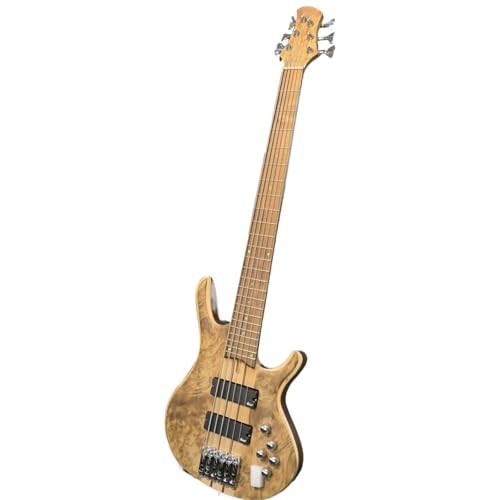 Kit De Guitarra Eléctrica Para Principiantes Bajo Eléctrico De Cinco Cuerdas Con Mástil De Maciza...