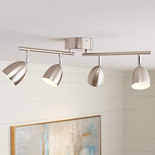 Pro Track Alexa 4-Light Satin Nickel Led Ceiling Or Wall Track Fixture #TOP13