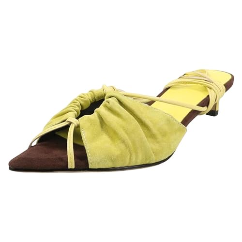 Women's Low Heel Suede Sandals Featuring A Dainty Ankle Strap
