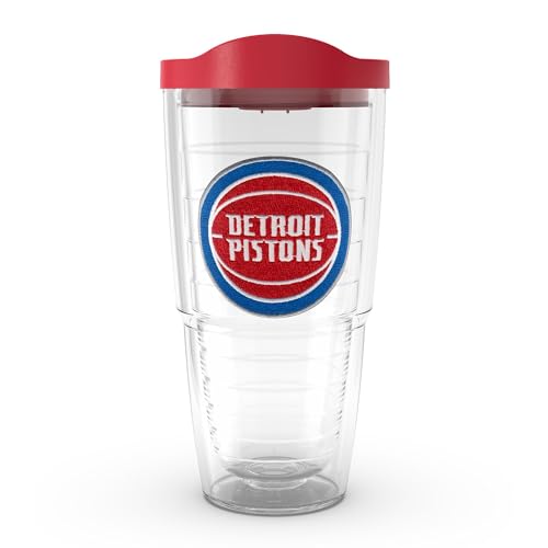 Tervis Made in USA Double Walled NBA Detroit Pistons Insulated Tumbler Cup Keeps Drinks Cold & Hot, 24oz, Primary Logo