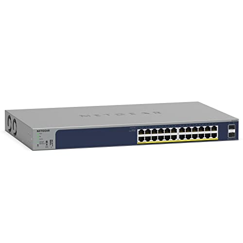 Image of NETGEAR 26-Port PoE Gigabit Ethernet Smart Switch (GS724TPP) - Managed, Optional Insight Cloud Management, 24 x PoE+ @ 380W, 2 x 1G SFP, Desktop or Rackmount