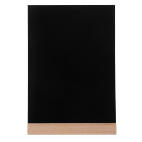 DOITOOL 1 zestaw tablic kredowych na stół: Drewniana tablica stojąca - tablica A4 z napisami do prezentacji na stole w formie bufetu, na wesele, kreda płynna, 297 x 210 mm