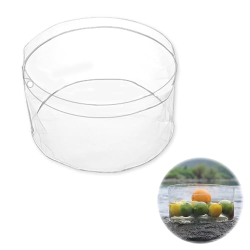 ESJNNK 折りたたみ洗面器 6L 透明 折り畳み 水鉢 pvc 洗濯バケツ 携帯用 旅行用 キャンプ アウトドア 食器洗い 果物洗い 飲み物クーラー 再利用可能