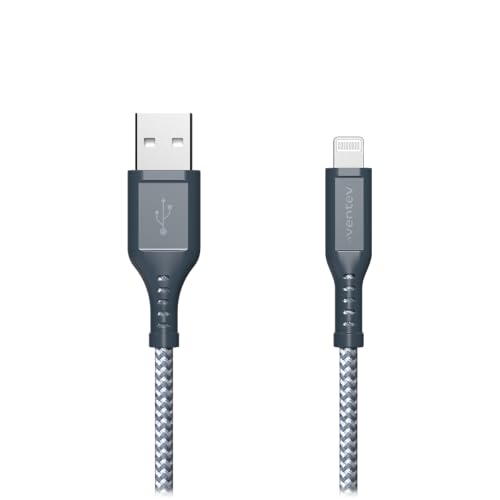 Câble tressé USB A vers Apple Lightning Ventev finition premium 1,8 m