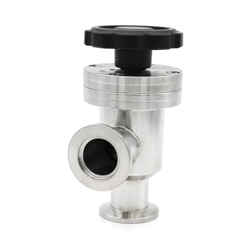 Válvula angular de vacío KF16 manual tipo flapper en acero inoxidable 6