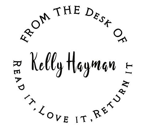 Custom Desk of Embosser - Personalize with Initials & Text - Hand-Held Embossing Stamp - Monogram, Seal Embosser Best for Books, Envelopes, Napkins - 1.625 inch