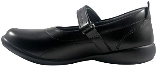 Little Girls Black Soft Leather Shoes, Carla 2M3