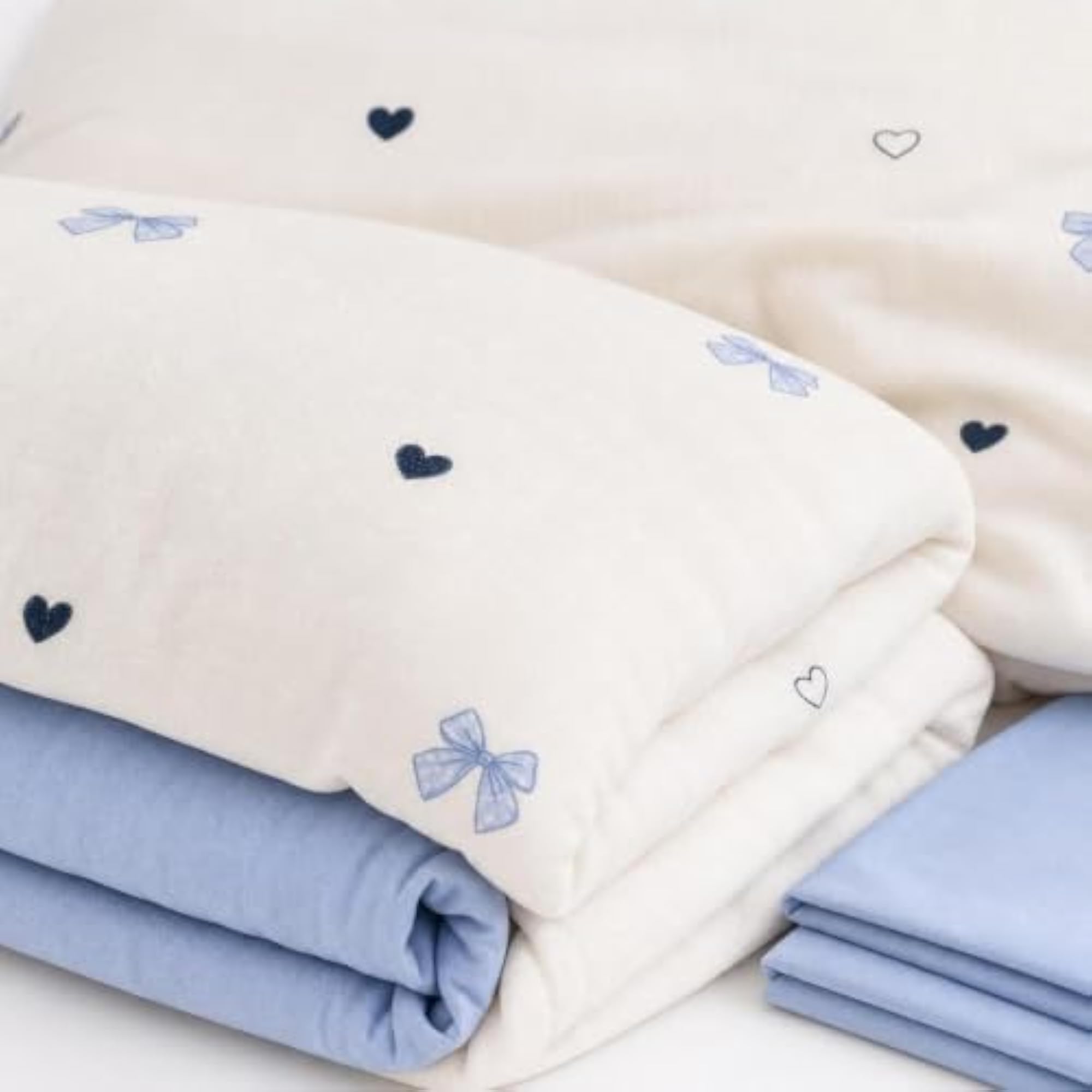 Double-Layer Gauze Duvet Cover Set, Soft Breathable Bedding
