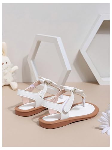 GORGLITTER Girl's Bow Thong Flat Sandals Dressy Cute Open Toe Ankle Strap Summer Vacation Sandals3
