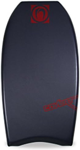 Nomad Covert PE 40 Crescent Tail Bodyboard - Yellow deck, Black rails, Light Blue bottom