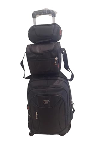 Mochila para notebook International preta 4 rodinhas