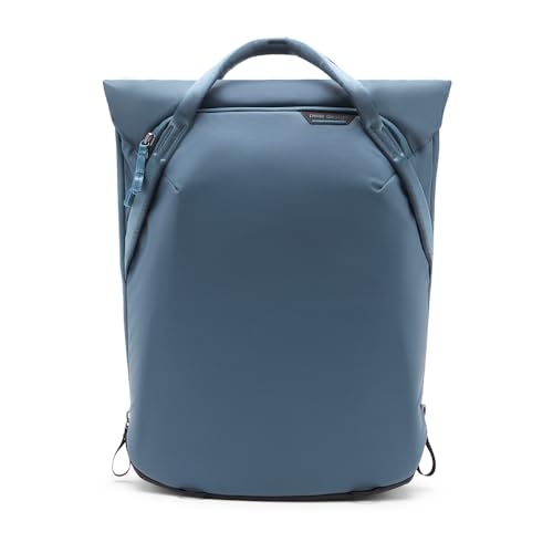 Peak Design Everyday Totepack 20L, Ocean, Weatherproof Shell, Top and Side Access, FlexFold Dividers, Laptop Sleeve, Internal Pockets, Backpack or Hand Carry, Versatile Tote Bag for Women and Men
