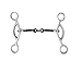 AJ Tack Wholesale American Sliding Gag Bit Three Piece Dog Bone Snaffle