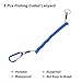 PATIKIL 6.6ft Fishing Tool Lanyard, 6 Pack Safety Cord Spiral Lanyard Tether Retractable with Metal Clip Keychain for Boating Kayak, Blue