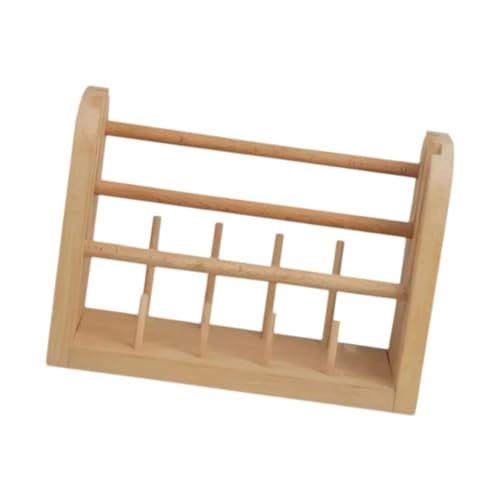 Colaxi Wooden Spools Holder Spools Thread Rack Knitting Crochet Supplies Stand Sewing Thread Organizer for Jewelry Sewing Embroidery
