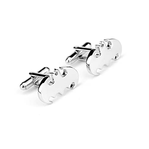 Mancuernillas clásicas para hombre plateadas Super Hero miniatura 3