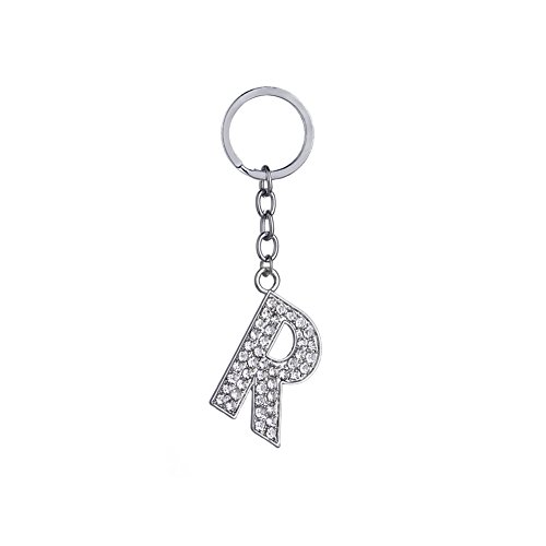 mackur Letra llavero Fácil 26 letras llavero Cristal llavero para teléfono Funda Auto 1 pieza, aleación, R, 3cm Cover