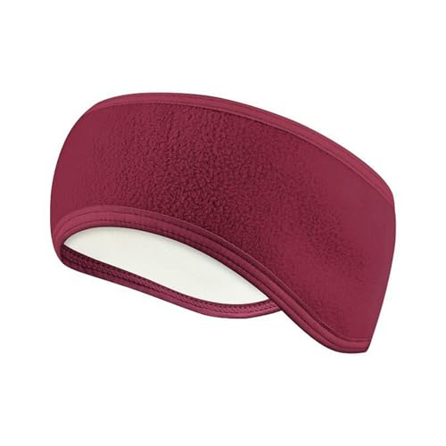 Diadema multifuncional de forro polar para invierno, transpirable, para correr, esquí, snowboard, invierno, cubierta completa, calentador de orejas de forro polar para correr, snowboard, esquí, rosso