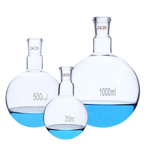 PXAMORTEL - Ballon en verre pour laboratoire, Ballon d'ébullition rond en verre à col court de 100, 150, 250, 500, 1000 ml(150ml 19 26)