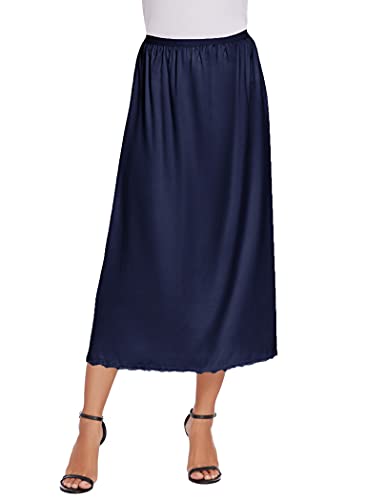 Image of Avidlove Women's Satin Half Slip 36 inch Lace Long Underskirt S-XXL
