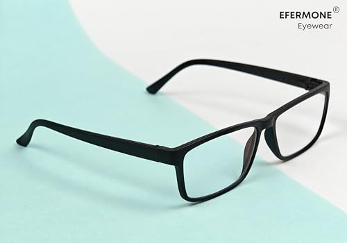 Image of EFERMONE Blue Ray Cut Light Filter Computer Glasses With Antiglare For Eye Protection (Zero Power,Blue Coated)