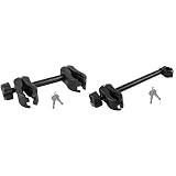 EUFAB 11233 Rahmenhalter & 11234 Rahmenhalter 18 cm abschließbar zur Erweiterung, Schwarz