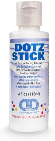 Diamond Dotz Accessories Dotz Stick, Clear Diamond Dotz Glue, 4oz (118ml) Bottle Diamond Art Glue for Freestyle, Crafts and Jigsaw Puzzles