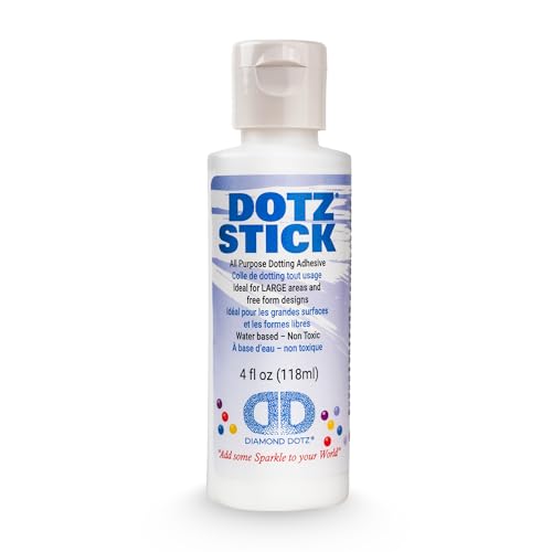 Diamond Dotz Accessories Dotz Stick, Clear Diamond Dotz Glue, 4oz (118ml) Bottle Diamond Art Glue for Freestyle, Crafts and Jigsaw Puzzles