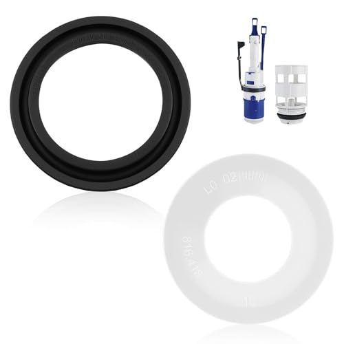 2 Piezas Juntas Cisterna para Geberit Válvula de Descarga, Junta de Recambios Elevadora 63x32 mm y Base 68x46 mm Antigoteos y Fugas para 816.418.00.1 818.109 240.282.00.1 890.615