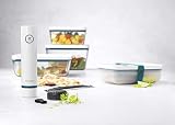 ZWILLING Fresh & Save Vakuum Starterset für Lebensmittel, Glas, 16-teilig, Pumpe, Dosen und Beutel, La-Mer