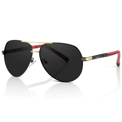 Image of Olwen XXL Aviator Sunglasses For Large Heads, Extra Large, Big and Tall + Free Hard Case