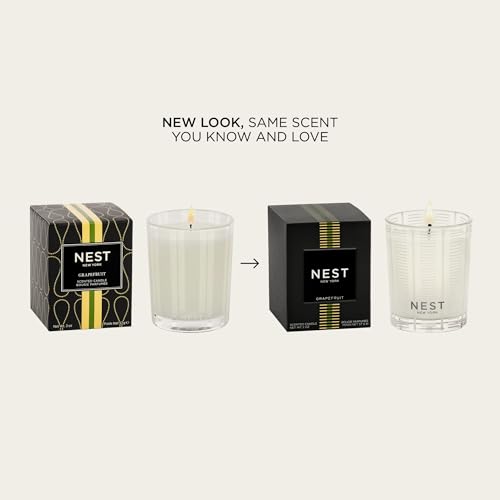 Image of NEST New York Scented Votive Candle, Grapefruit - 2 oz - Up to 28-Hour Burn Time - Reusable Glass Vessel