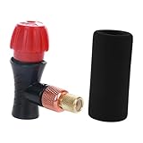 CO2 Bike Tire Inflator Kit for Road Bikes - Thickened Portable Design with Adapter & Nozzle- Black Sponge Cover