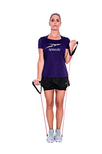 Speedo Running Graphic Camiseta de Manga Curta, Feminino, Roxo, G