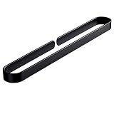 Porte-Serviettes Support Serviette Salle de Bain Porte-serviettes noir Cliché unique salle de bains Accessoires Tour Hanger Non poinçonnage Anneau porte-serviette de bain Porte-serviettes