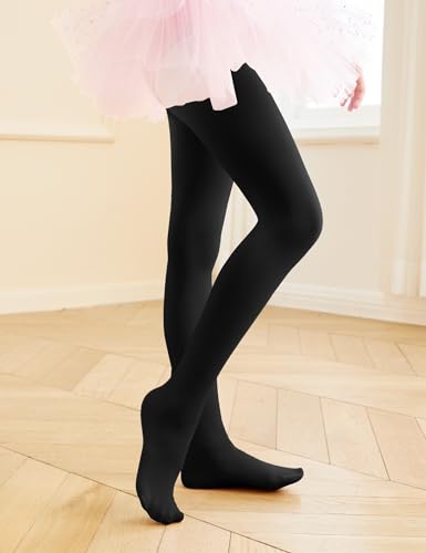 Image of LingTing Ballet Tights for Girls Ultra Soft Pro Dance Tights Convertible Transition Tights (Toddler /Little Kid /Big Kid)