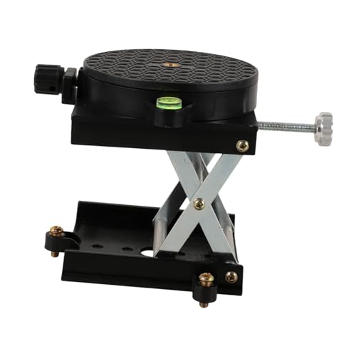 CLISPEED アルウム合製調節可能高さリフトスタンド 転水平器対応ラボジャック 昇降作業用メタルリフティングブラケット